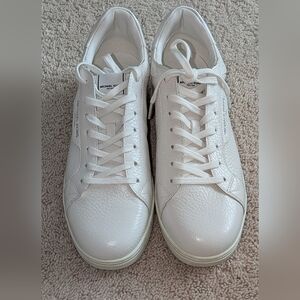 Michael Kors Men Keating Optic White Leather Sneakers. Shoes 10.5M. NWB